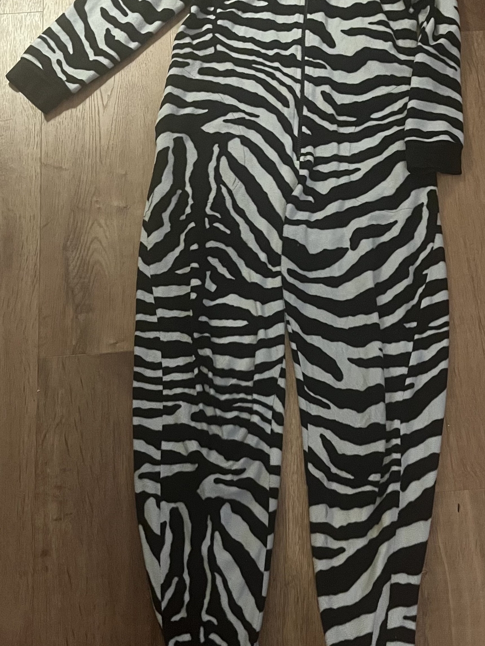 Zebra Print Women's Jumpsuit - Black & White
